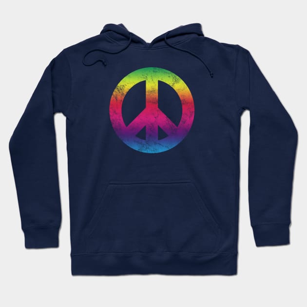 RETRO RAINBOW PEACE SIGN Hoodie by BG305